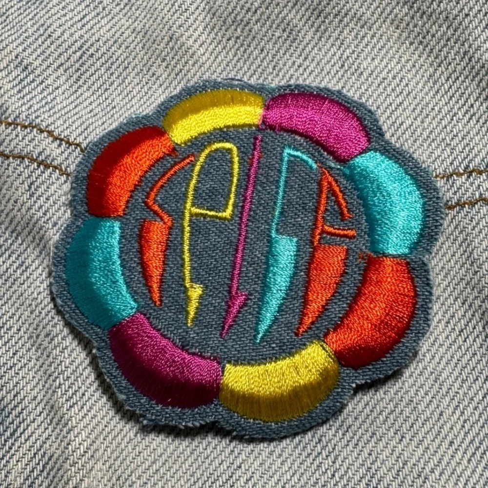 Groovy Flower‎ Power Patch, 70s Iron On, Retro Festival Patch, Y2K Psychedelic